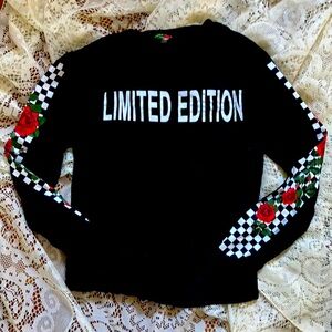 Limited Edition Rose Checkered Race Tee Juniors S
